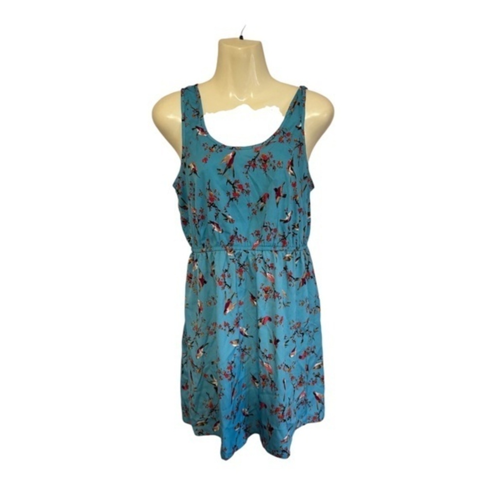Band of Gypsies Womens Summer Dress Blue Bird Pattern Size m